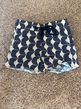 The Rocks Push Navy and White Patterned Swim Shorts from Sydney Australia